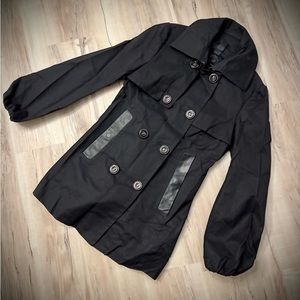 Mackage trench coat with leather details